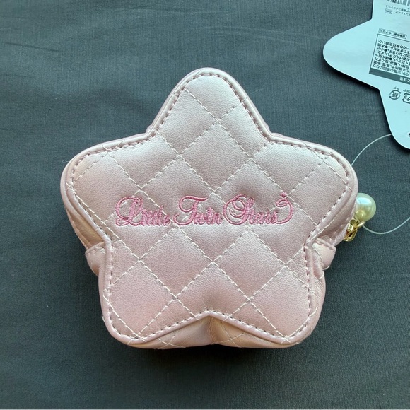 Sanrio The Little Twin Stars Lala pink mini pouch - Picture 3 of 6